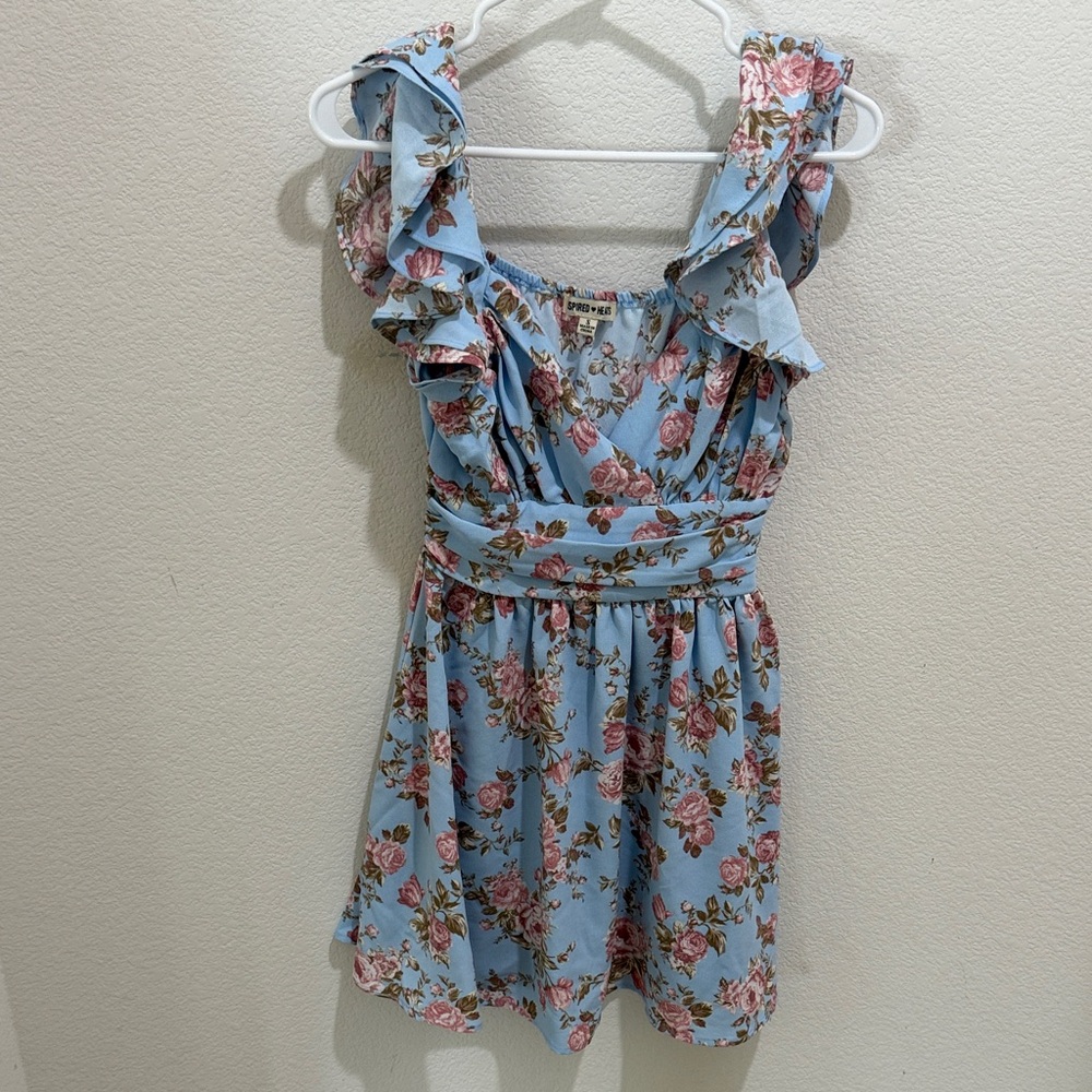 Inspired Hearts Blue Floral womens dress